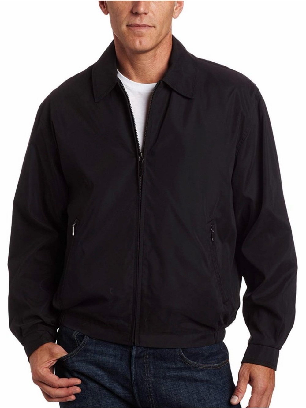 London Fog Men's Classic Black Zip-Up Jacket